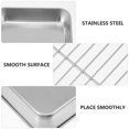 thumbnail image 4 of 1 Ensemble de Plaque de Cuisson en Acier Inoxydable avec Grille Plateau Pratique Plat de Cuisson (Argent), 4 of 9