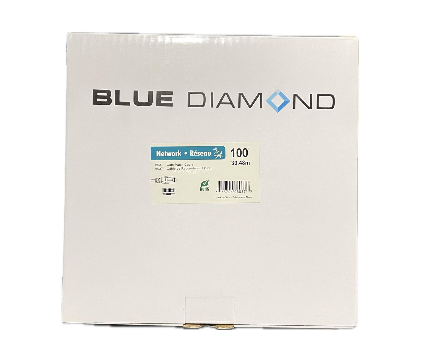 BlueDiamond Ethernet Cat6 Patch Cable CSA & UL approved - 150ft, Red