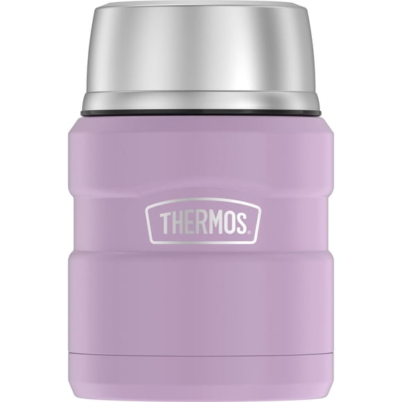 Thermos alimentaire en acier inoxydable à isolation sous vide, 16 oz, avec cuillère pliable – Lavande
