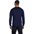 thumbnail image 4 of Hanes Men's Long Sleeve Beefy-T T-Shirts, Navy, Medium, 4 of 6