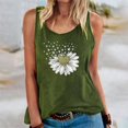 thumbnail image 2 of Pompotops Camisole Décontractée Ample à Col Rond pour Femme avec Imprimé Cœur et Tournesol, 2 of 3