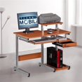 thumbnail image 2 of Scranton & Co Wood Computer Desk in Wood Grain, 2 of 4