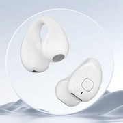 CQCYD 3Pcs Clip On Bluetooth Earbuds, Non In Ear Wireless Earphones, Long Battery Life Ear Clip Design Secure Fit for Running Gym Workout, Open Ear Headphones for Driving Cycling Office