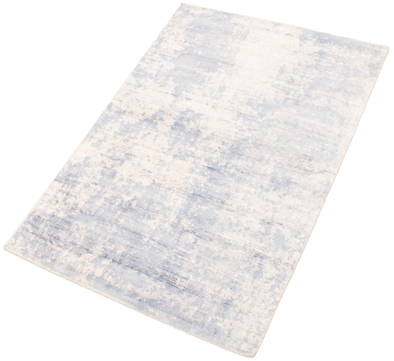 ECARPETGALLERY 4'8" x 6'10" Transitional Galleria Hand-knotted Area Rug for Living Room, Dining Room and Bedroom in Blue