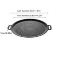 thumbnail image 4 of Kitecy Poêle à Griller Coréenne Poêle à Griller Antiadhésive Plaque Ronde Coréenne Bbq Poêle de Cuisinière Portable Poignée Suspendue Cuisson Extérieure Intérieure, Poêle Ronde de Plaque de Cuisson pour Cuisinière Bbq, 4 of 10
