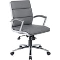 thumbnail image 2 of Boss Office CaressoftPlus Executive Mid-Back Chair in Gray, 2 of 7