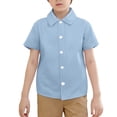 thumbnail image 1 of Kids Girls Button Down Shirts Button Down Boys Graduation Shirts School Clothes 5-6 Years, 1 of 5