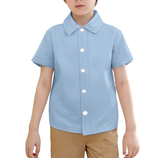 Kids Girls Button Down Shirts Button Down Boys Graduation Shirts School Clothes 5-6 Years