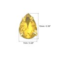 thumbnail image 2 of Unique Bargains 20Pack Teardrop Sew on Rhinestone - 10x7mm Glass Teardrop Crystal Rhinestones in Gold Prong Setting (Yellow), 2 of 7