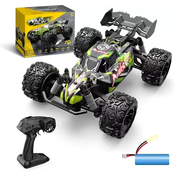 1:20 2.4GHz RC Cars 20 Km/h High Speed Remote Control Car All Terrains RC Monster Trucks Off Road Vehicle for Boys Girls Kids