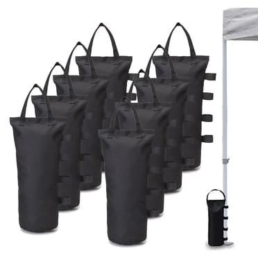 GOGHOST Sacs de Poids pour Auvent Escamotable, Sacs de Sable pour Auvent, Ensemble de 8, Noir