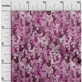thumbnail image 2 of oneOone Silk Tabby Dark Magenta Fabric Abstract Face Sewing Material Print Fabric By The Yard 42 Inch Wide, 2 of 4