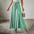 thumbnail image 2 of Timegard Womens Wide Leg Pants Pleated Elastic High Waisted Drawstring Flowy Casual Trousers Beach Wear, 2 of 7