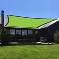 thumbnail image 4 of Green Sun Shade Sail for Outdoor Use - Waterproof 185 GSM HDPE Fabric, 95% UV Protection, Includes 8m Rope for Courtyard, Pool, and BBQ Areas, 4 of 6