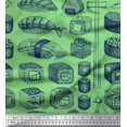 thumbnail image 1 of Soimoi Rayon Fabric Grains & Fish Food Printed Fabric 1 Yard 56 Inch Wide, 1 of 3