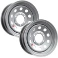 thumbnail image 1 of eCustomrim 2-Pack Trailer Rim Wheel 15X6 15" 6 Lug On 5.5" Center Silver Modular, 1 of 4