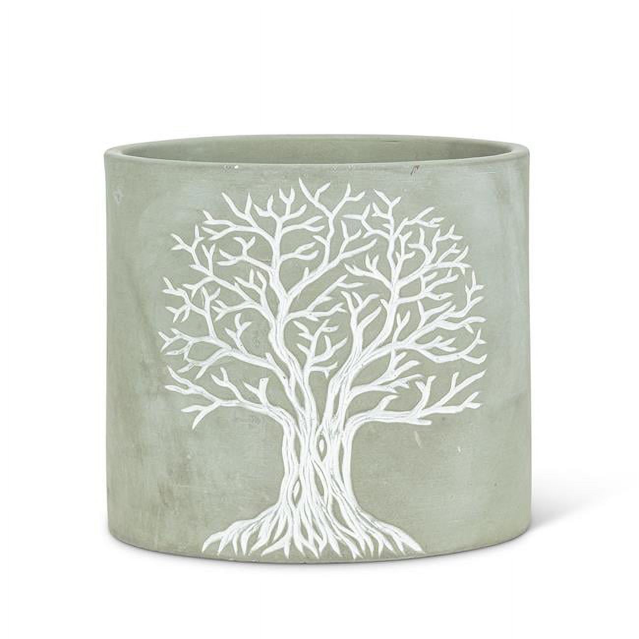 Abbott Collections AB-27-WISDOM-LG 6.5 in. Tree of Life Planter, Grey - Large