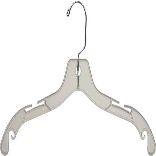 Matte Black Plastic 4-Notches Top Hanger 25 Pack