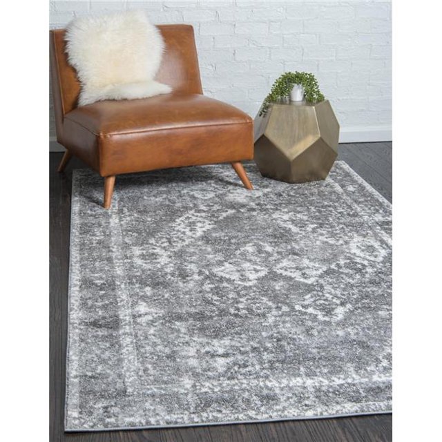 Unique Loom 3142556 Tapis Rectangulaire Gabrieli Rosso 8 x 10 Pi, Gris