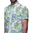 thumbnail image 4 of BESTMAN Short Sleeve Mandarin Collar Shirts For Men Cotton Button Down Shirt, 4 of 5
