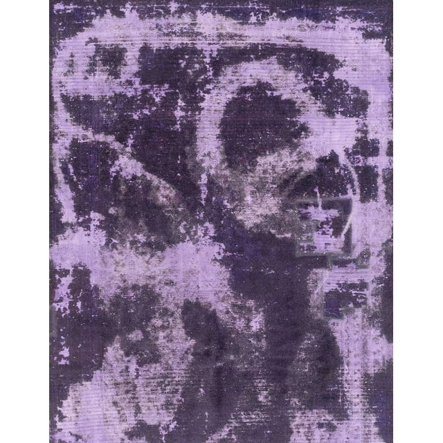 Ahgly Company Indoor Rectangle Abstract Purple Abstract Area Rugs, 2' x 3'