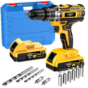 21V Cordless Drill Set, Electric Screwdriver with Battery, Portable Power Drill for Home, Multifunctional Tool Kit with Long Battery Life
