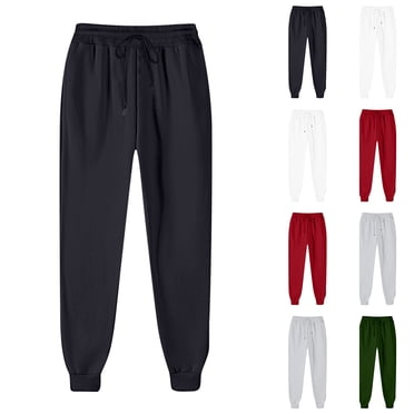 Sentmoon Summer Pants Oversized Drawstring Elastic Waist Womens Athletic Pants Loose Cuffed Hem Solid Color Breathable Track Pants Fall Stylish for Vacation Trip Gray M