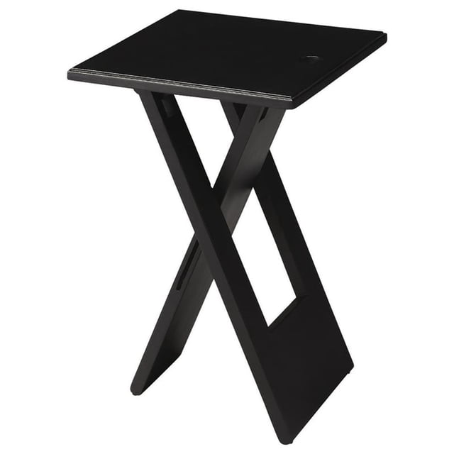 Butler Specialty Company Hammond 11.75"W Solid Wood Folding Side Table - Black