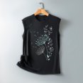 thumbnail image 2 of Pompotops Women's O-Neck Sleeveless Print Tops, 2 of 6