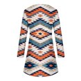 thumbnail image 4 of Pompotops Robe Décontractée pour Femmes à Manches Longues, Col Rond, Imprimée, Longueur Genou, en Solde, 4 of 5