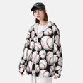 thumbnail image 3 of Vsdgher Chandail à Capuchon pour Adultes à Imprimé de Baseball Mignon, Maillot Dermoprotecteur pour Hommes Femmes, Chandails de Pêche à Manches Longues avec Protection Solaire pour Course Athlétique Natation-3X-Grand, 3 of 7