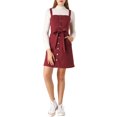 thumbnail image 1 of INSPIRE CHIC Women's Spring Summer Adjustable Strap a-Line Jeans Denim Dress XS Wine Red, 1 of 7
