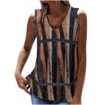 thumbnail image 1 of Birdeem Mode Femme Été Sans Manches Col en V Chandail Imprimé Blouse Décontractée, 1 of 5