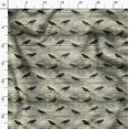 thumbnail image 3 of Soimoi Green Velvet Fabric Crow Bird Print Sewing Fabric BTY 60 Inch Wide, 3 of 6