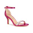 thumbnail image 1 of BLISSFUL STEP Women's Solid Color Open Toe Rhines Ankle Strap Stiletto Sandals Hot Pink 10, 1 of 7