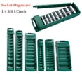 thumbnail image 4 of MYG 1pc Socket Organizer Box 3/8 1/4 1/2inch Drive ABS Plastic Socket Clip Rail Holder Toolbox Socket Storage Socket Organizer Box, 4 of 8
