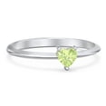 thumbnail image 1 of Heart Birthstone Ring - Peridot (August), 1 of 6