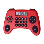 Calculators For Students 8 Digit LCD Gamepad Shaped Desktop Arithmetic Calculator With Mute Buttons White Black Red
