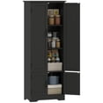 thumbnail image 1 of HOMCOM 60" Kitchen Pantry, Kitchen Storage Cabinet with Shelves, Black, 1 of 10