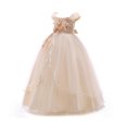 thumbnail image 3 of Robe de Bal Fille Dentelle Tulle Fleur Princesse Fête Robe Maxi, 3 of 7