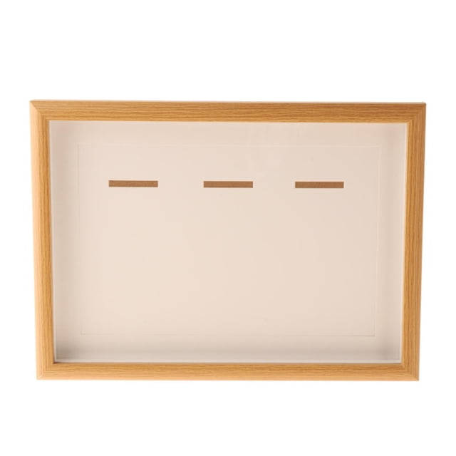 DOLITY Medal Display Shadow Box Frame Collectible Wood for Insignia Pins Gymnastics Wood Color A4