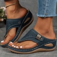 thumbnail image 3 of Orthopedic Wedge Flip Flops for Women 2025 Comfortable Arch Support Orthofeet Wide Slides Sandals, 3 of 7