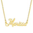 thumbnail image 1 of KISPER Collier Pendentif Prénom Personnalisé en Acier Inoxydable Plaqué Or 18K, 1 of 36