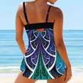 thumbnail image 3 of Femmes Plus Size Print Strappy Back Tankini Set Deux Pièces Maillots de Bain Maillots de Bain, 3 of 9