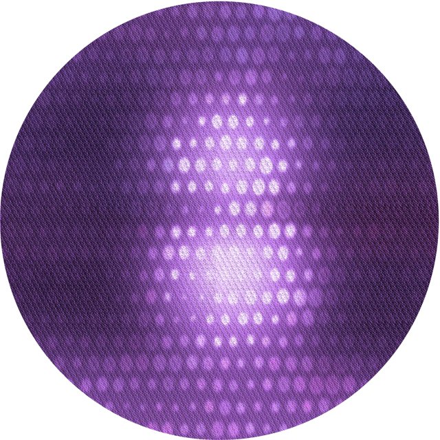 Ahgly Tapis Rond Lavable en Machine Intérieur Transitionnel Violet Vif, 6 Pieds Rond