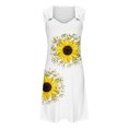 thumbnail image 4 of Penkiiy Robes de Printemps pour Femmes 2024 Décontractées Imprimées Amples Couleur Unie Col Rond Tempérament Élégantes Robes Dos Nu S Blanc, 4 of 5