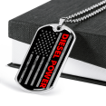 thumbnail image 3 of Diesel Power Stars Dog Tag Stainless Steel or 18k Gold 24" Chain, 3 of 8