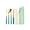 Green, variant on Feltree 7-Piece Portable Cutlery Set with Storage Case, Stainless Steel Reusable Utensils Set for Camping Travel Office Picnic, Includes Chopsticks Spoon Fork Knife Straws & Cleaning Brush