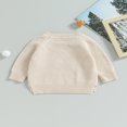 thumbnail image 3 of Baby Girl Boy Knit Pullover Sweater Fall Winter Warm Sweatshirt Tops with Pocket, 3 of 6