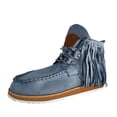 thumbnail image 1 of Kcodviy Bottes pour Femmes Cheville Bottes à Talon pour Femmes Rétro en Suède Faux Bottes Born pour Femmes Talon Bas Cuir à Franges Bout Rond Bottes en Suède pour Femmes Chaussures Décontractées, 1 of 1